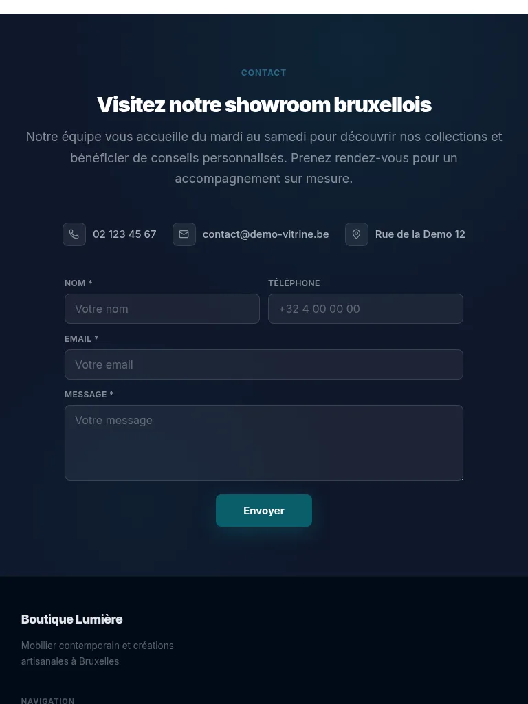 Formulaire de devis — exemple en production