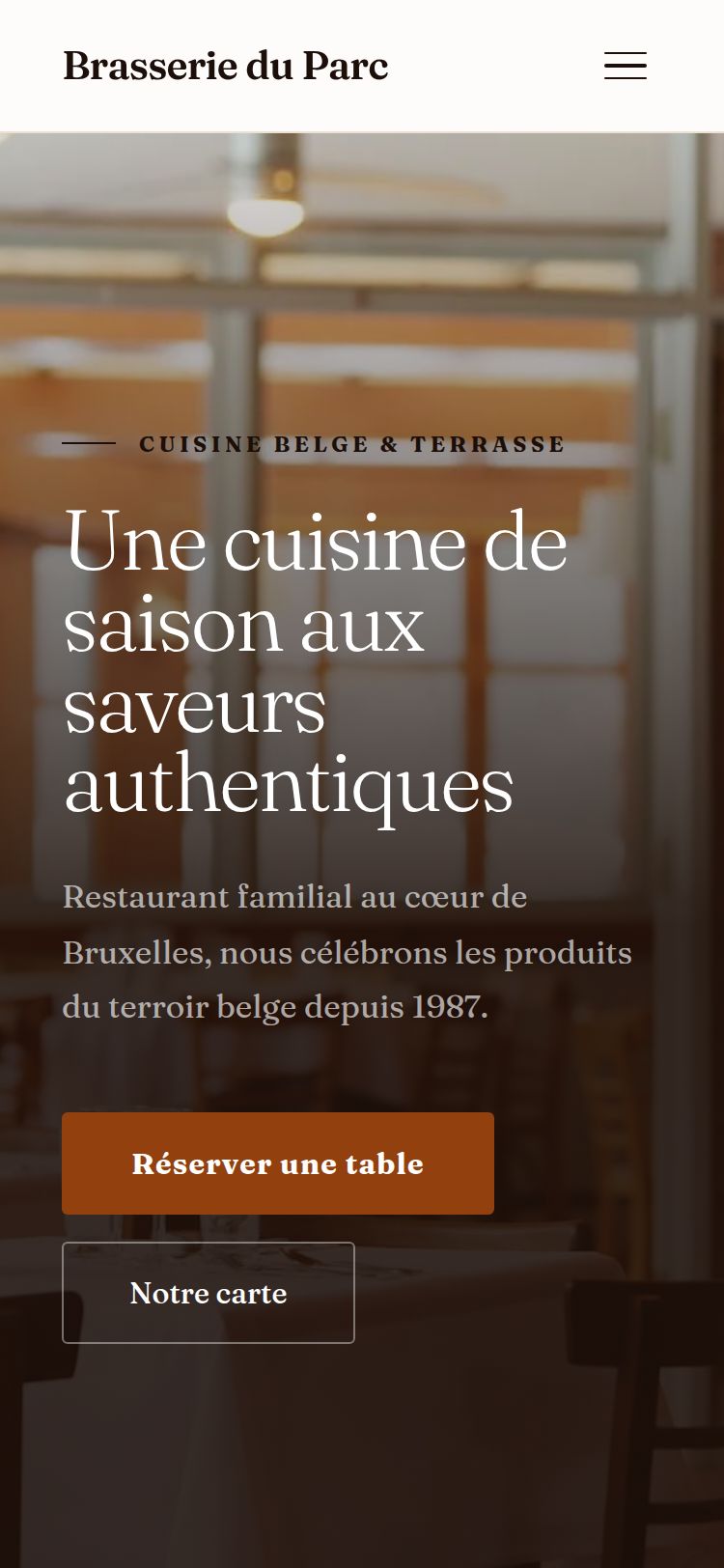 Template Food — version mobile