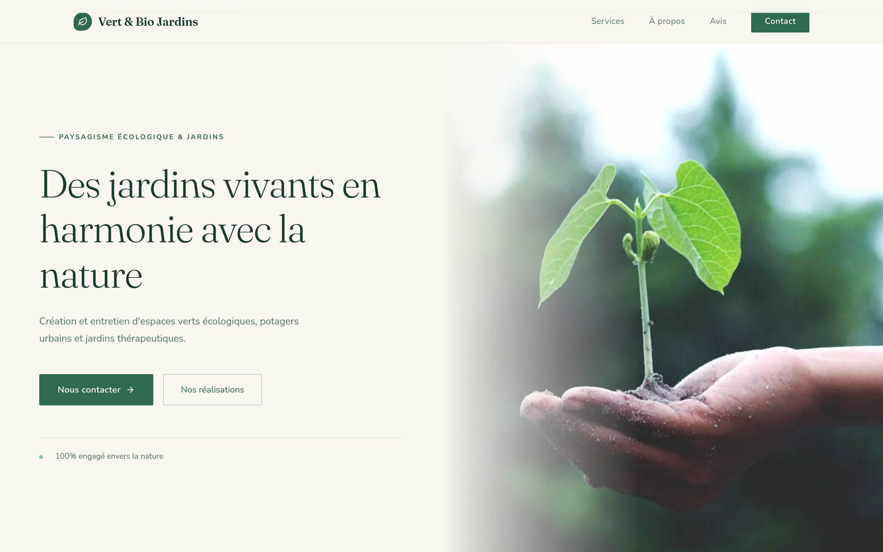 Template Nature — version desktop